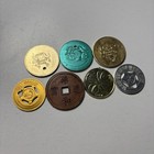 Vintage Good Luck Plastic Horseshoe Star Coin Token Various Mixed Lot Of 7