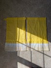 Vtg 70s Yellow White Floral 24  X 28  Pair Set Of 2 Kitchen Curtains Rod Pocket