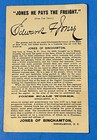 Illustrated Card Of General Edward Jones Lt  Governor Of New York State