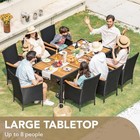 Outdoor Patio Dining Sets 9 Pieces Wicker Outdoor Dining Table And Chairs Set Wi