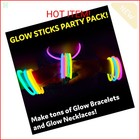 Partysticks Glow Sticks Party Supplies 100pk - 8 Inch Glow In The Dark Light Up