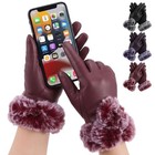 Gloves Women s Leather Winter Warm Driving Soft Lining Thermal Mittens Windproof