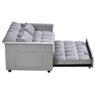 3 In 1 Convertible Sleeper Sofa Bed  Futon Couches For Living Room With Side Poc