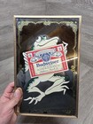 Vtg  Rare Budweiser Mirrored Frog Sign Anheuser Busch 1985 14 x9  Wall Hanging