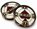 Dealer Button Texas Hold em - 3  Double-sided Red Spade Acrylic - 3 4 -inch