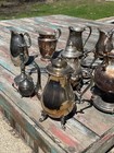 Huge Vintage Silver Tea Pot Water Pitcher Cream sugar Dish Butter Dish Lot
