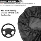 Universal 18-inch Anti-heat Steering Wheel Sun Shade Cover  Black Color  Black