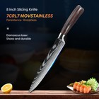 8 super Sharp Chef Knife Kitchen Knife Japanese Damascus Pattern Stainless Steel