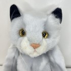 Vintage Ty Classic Pearl Cat Plush 15    Silver Gray Yellow Gold Eyes 2000