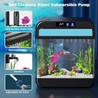 Fish Tank 2 2 Gallon Black Led Small Tanks Kits Aquarium Starter 3-in-1 Silent