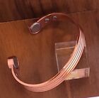 Pure Copper Magnetic Bracelet Arthritis Pain Therapy Energy Cuff Bangle New