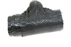 Genuine Black Cobra Snakeskin Leather Hide With Head  55x4 7 