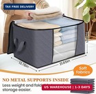 Fab Totes 6 Pack Storage Bags For Clothes Blanket Storage Bins With Lids   Folda