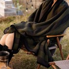 Merino Wool Blanket - 87  X 63  Thick Warm Soft Large Bed Throw - Great For Cam