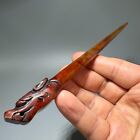 Chinese Old  Jade Carved In Dragon Sculpture  Jade Pendant