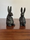 Pottery Barn The Emily   Meritt Whimsical Iron Bunny Bookends Set Of 2