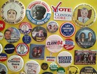 100 Diff Presidential Political Cause Campaign Pinbacks Pins Buttons 1940s   Lot