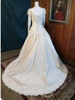 Alfred Angelo Wedding Dress Size 10 Silk Outerlayerer Jewel Neck Line  Sale 