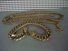 Pair Solid Brass Centipedes Figurine Handmade Cool Chain Necklace And Bracelet