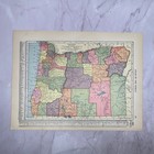 Original Antique Map Of Oregon From 1910 Atlas V14-7