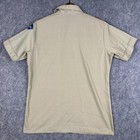 Vtg Boy Scouts Of America Shirt Mens M Tan Bsa Official Uniform Sewn Patches Usa