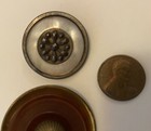 Antique Metal Button Lot 3 Large Brass Metal Mixed Centers Celluloid Steel 1-5 8