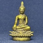        buddha Thai Amulet  Luang Pho Phra Phuttha Than Chai Sits On A Lotus Base     
