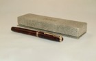 Vintage Parker Vacumatic Lockdown Slender Fountain Pen - Burgundy Pearl - Boxed