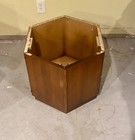 Vintage Lane Mid Century Modern Hexagon Shaped Hardwood Veneer Table Base