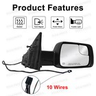 Heated Mirror W power Fold Signal Light Right For 2019-2024 Ram 1500 68276500ah