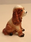 Vintage Ceramic Lusterware Cocker Spaniel  Brown   White Gloss-glazed  Pretty 