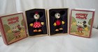 Vintage Disney Mickey Mouse   Minnie Mouse Wooden Dolls In Box  - Schylling 1991