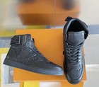 Men   s Black High-top Athletic Sneakers Lace-up With Buckle Ankle Strap