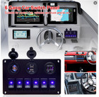 6 Gang Rocker Switch Panel Circuit Breaker Led Waterproof For Car Rv Boat Marine