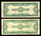 Set Of 1923  1 Horseblanket Red Seal And  1 1923 Horseblanket Blue Seal Note