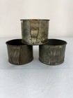 3 Antique Vintage Tin Metal Drinking Cups Rusty Weathered Patina Primitive