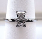 Dainty Teddy Bear Ring 925 Sterling Silver Women s Or Child s Sizes 3-11