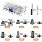 110 Pcs Double Leather Rivet Screws Kit 6 Sizes For Diy Crafts Bookbinding Bags