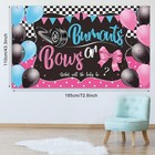Burnout Backdrop Pink Baby Reveal Decoration Bow And Burnout Gender Reveal Props