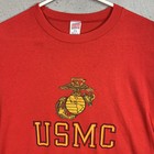 Vintage 90s Usmc Marine Corp Military T Shirt Adult Xl Red Made In Usa Mens