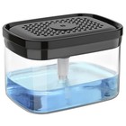 2-in-1 Dish Soap Dispenser   Sponge Holder  Kitchen Pump For Countertop  Black