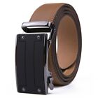 Men s Belt Leather Ratchet Belts Automatic Buckle 1 37inch Width