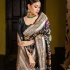 Designer Sari Bollywood Bridal Silk Saree Blouse South Indian Party Wear Saree