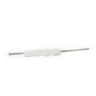 Alabaster Oval Czech Pressed Glass Beads   Pack Of 75 