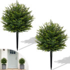 8pack 23  Artificial Cypress Topiary Bush With Ground Spike Fade Resistant Shrub