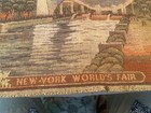 1939 Ny Worlds Fair  Fringed Tapestry W trylon   Perisphere 19  X 18 