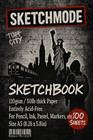 3-pack Sketchmode A5 Sketchbooks     100 Page Black Cover Drawing Art Journals