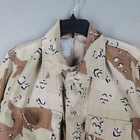 Vtg Military Shirt Mens M Long Coat Combat Chocolate Chip Camo Desert Storm 80s