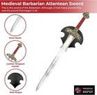 Conan Atlantean Hyborian Age Sword     Engraved W  Display Plaque