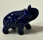 Stratton For Governor Gop Elephant Figurine     Blue Ceramic     1950s Political